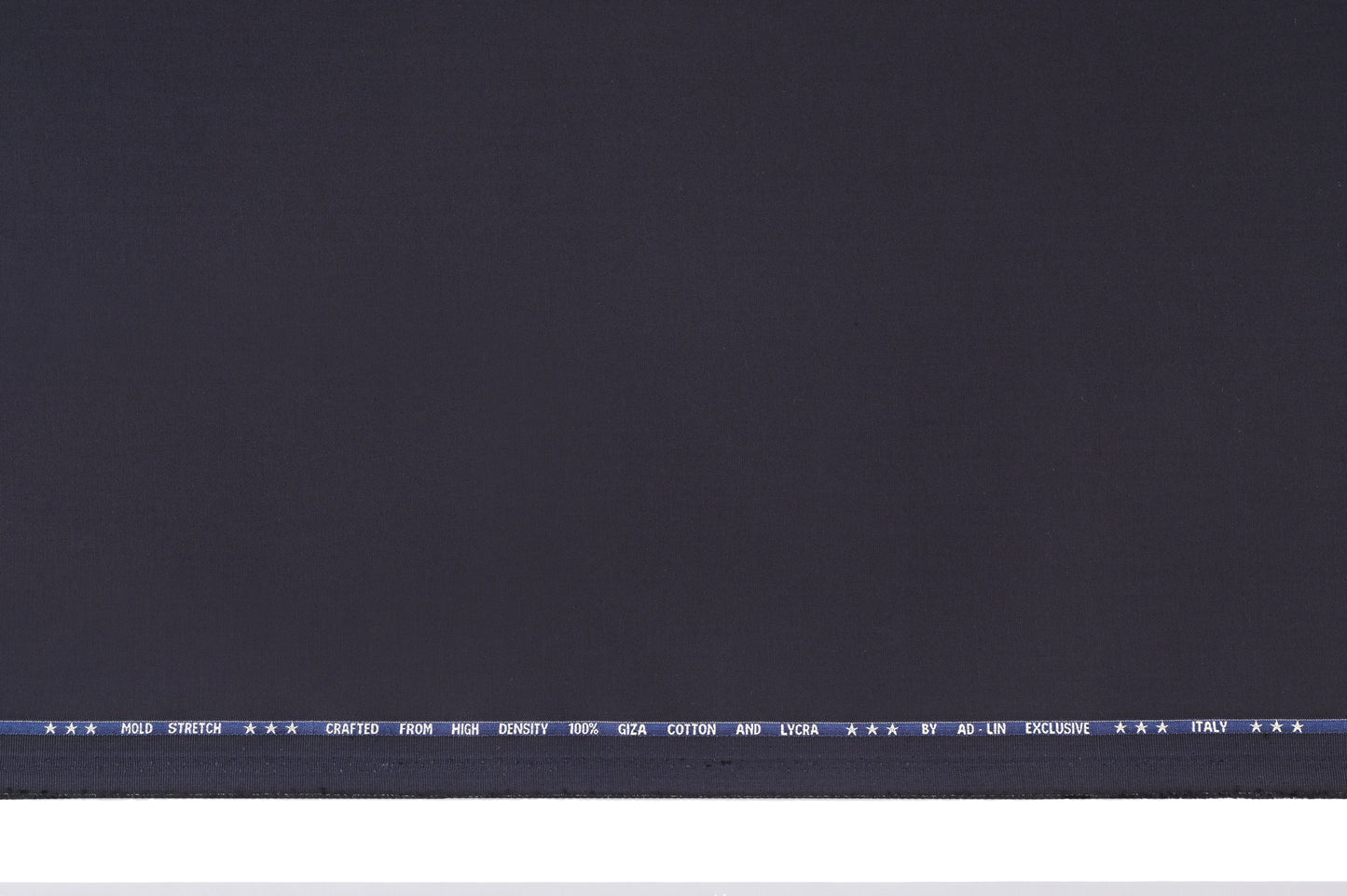 Navy Blue Mold Stretch High Density Giza Cotton Lycra Lining Fabric for Modern Menswear