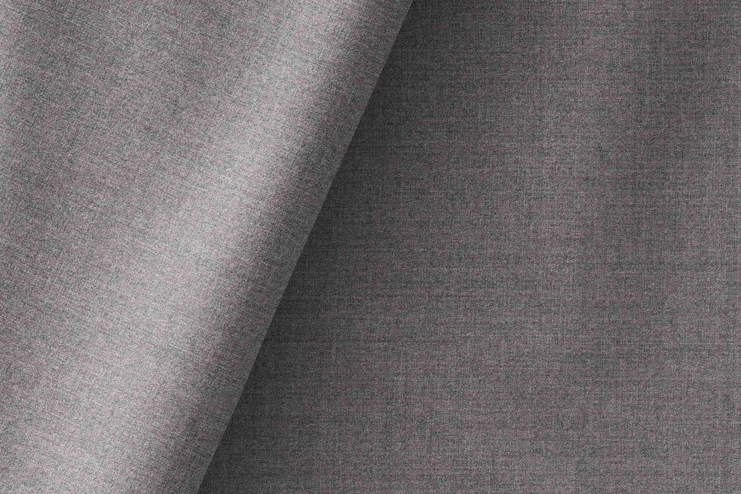 Steel Grey Poly Wool Super 130’s Wool Rich Milled Suiting by Adlantino Italy Tudor