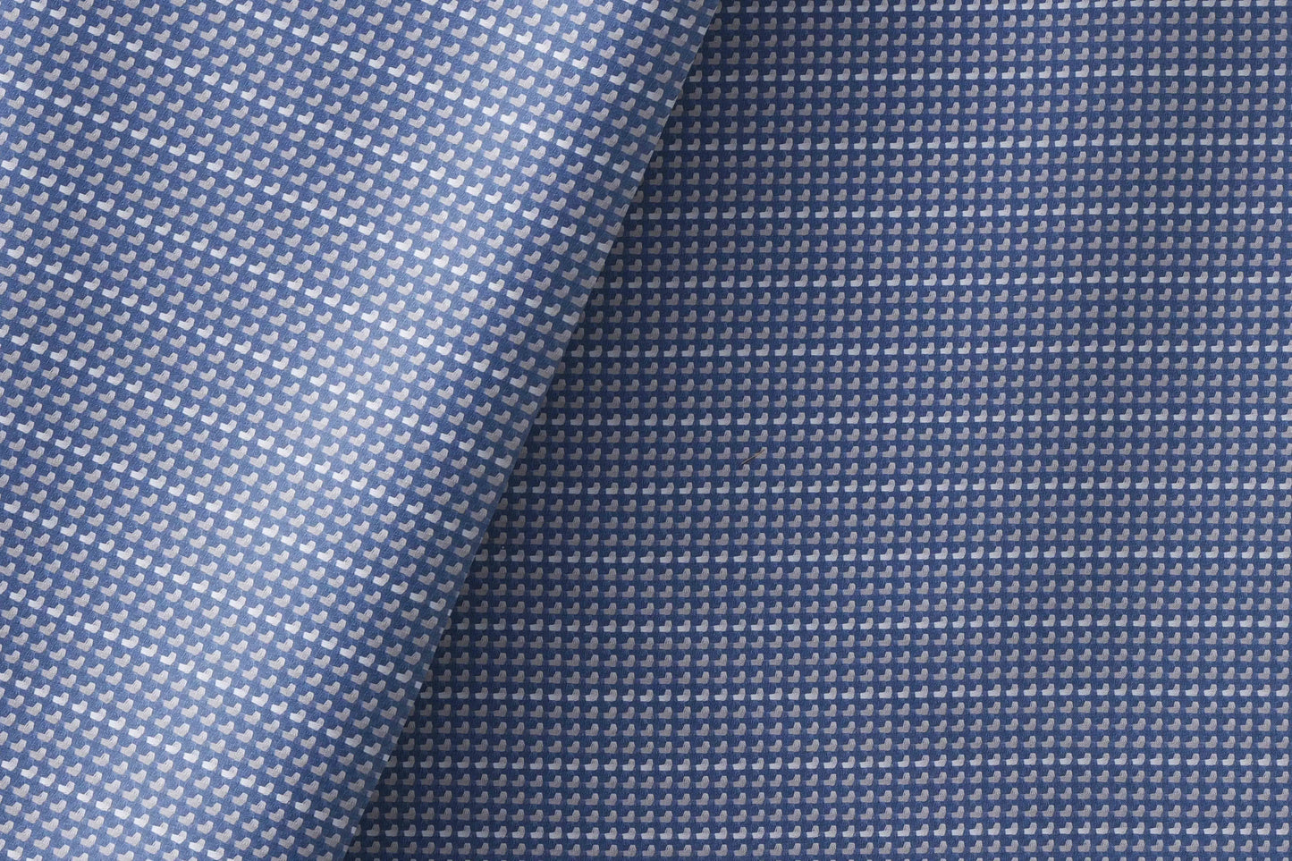 Tessitura Monti India 100% Superfine Giza Cotton – Charcoal Blue Dobby Micro Dots