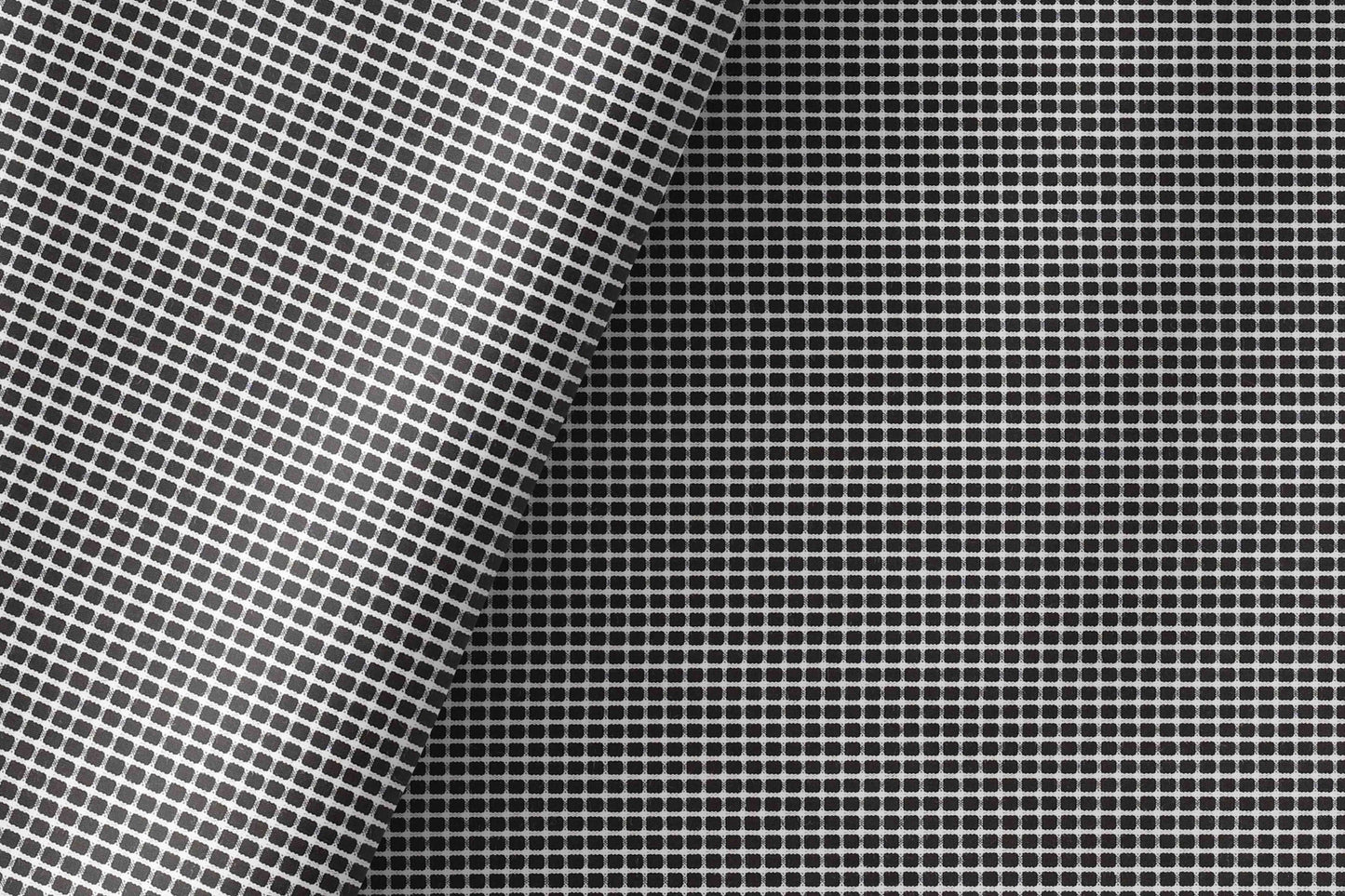 Black & White Micro-Check Giza Cotton Shirting Fabric