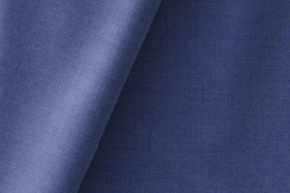 Super 130’s Wool-Rich Poly Wool Suiting by Adlantino Italy Tudor – Blue Micro Structure