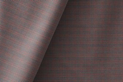 Chic Fine Merino Wool Polyester Blend Micro Checks Suiting