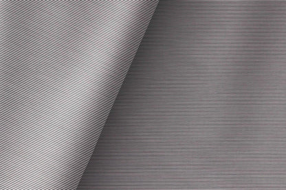 Black White Lining Micro Superfine Giza Cotton by Tessitura Monti