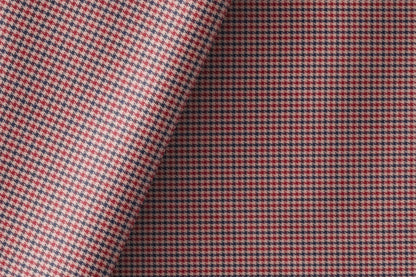Chic Fine Merino Wool Polyester Blend Micro Checks Suiting