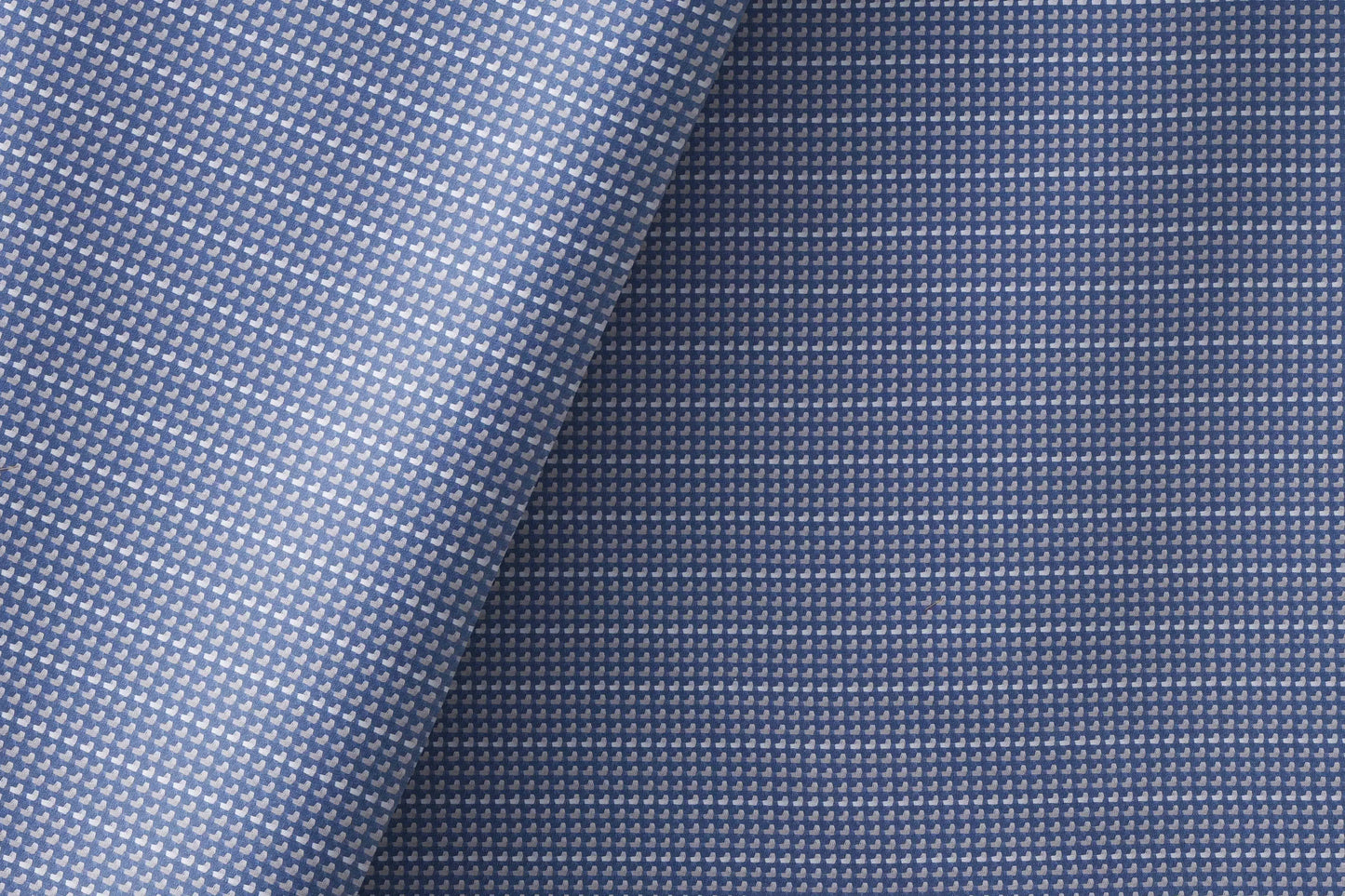 Tessitura Monti India 100% Superfine Giza Cotton – Cornflower Blue Dobby Micro Dots