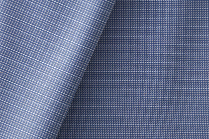 Tessitura Monti India 100% Superfine Giza Cotton – Cornflower Blue Dobby Micro Dots