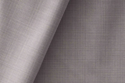 Super 90’s Extrafine Merino Wool Blended Suiting by Adlantino England — Silver Grey Lining Micro Structure Poly Wool for Modern Men’s Jodhpuris, Koti, Jackets, Suits & Pants