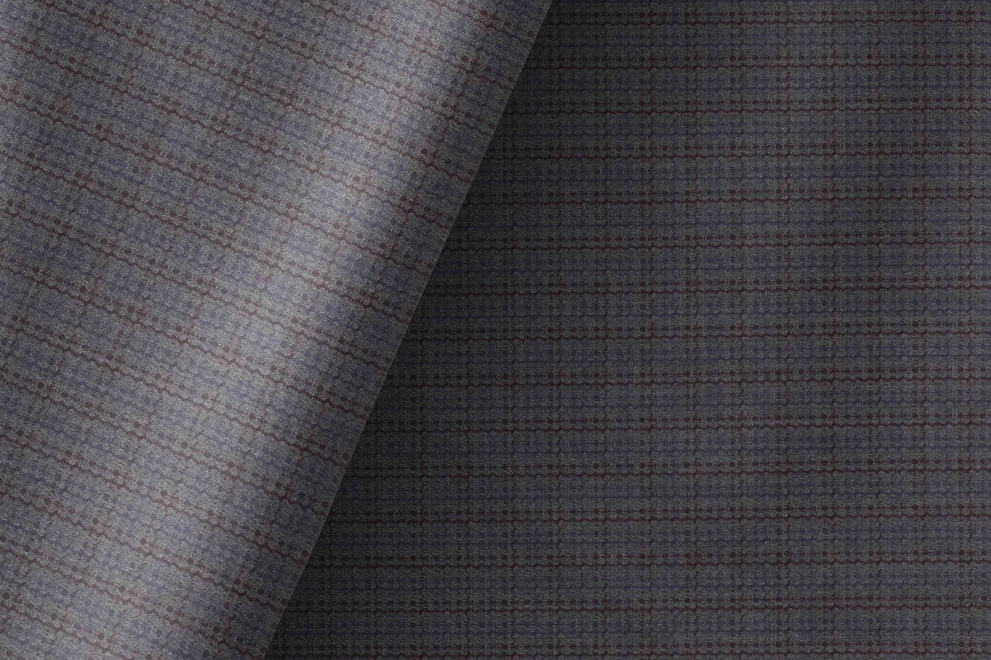 Super 90’s Extrafine Merino Wool Blended Suiting Fabric, Slate Grey and Charcoal Micro-Check, Crafted by Adlantino England