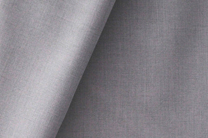 Classic Light Grey Extrafine Merino Poly-Wool Suiting Fabric