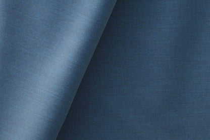 Adlantino Super 90’s Extrafine Merino Poly Wool Steel Blue Plain Micro Suiting Fabric for Jodhpuris, Jackets, Suits & Trousers