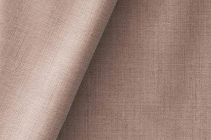 Sand Beige Poly Wool Super 130’s Wool Rich Milled Suiting by Adlantino Italy