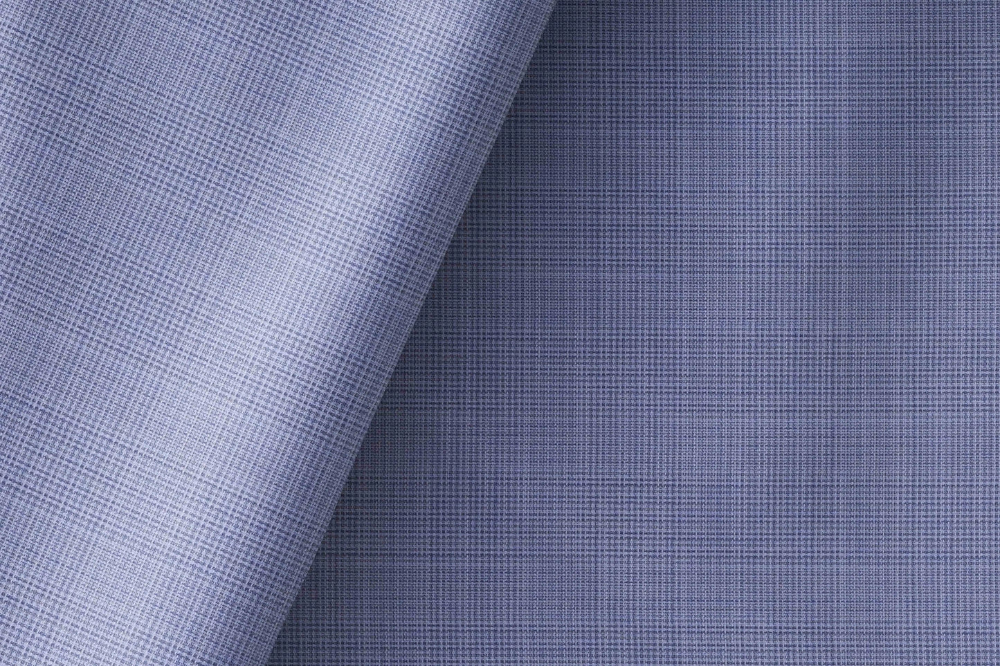 "Super 90’s Extrafine Merino Wool Blended Blue Check Suiting by Adlantino"