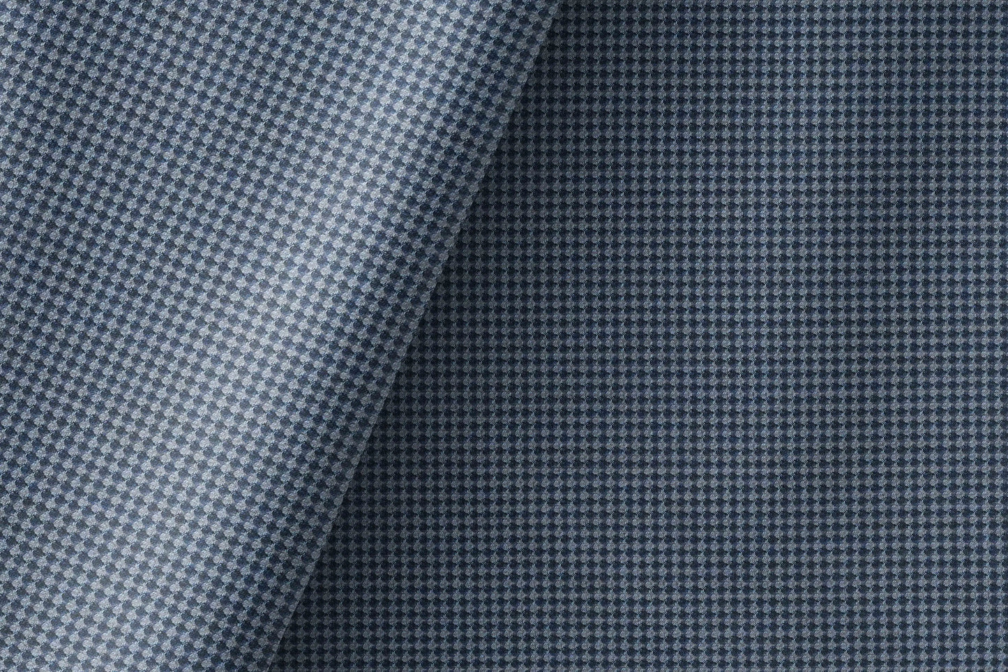 Super 90’s Extrafine Merino Wool Poly-Wool Micro Checks Suiting – Blue Adlantino England Collection