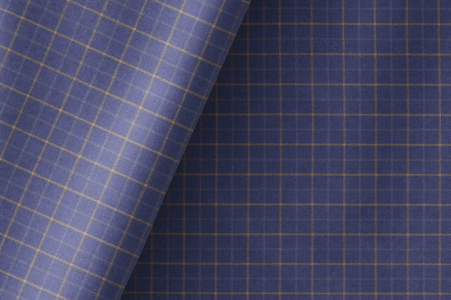 Ross Adlin Collection by Raymond – Giza Rich Cotton Navy Check Shirting Fabric