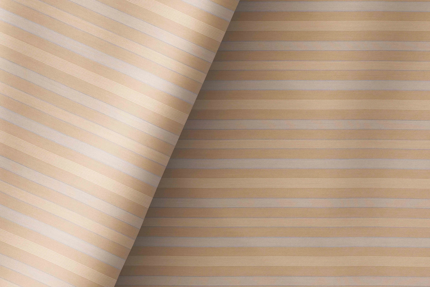 Beige Stripe Tessitura Monti 100% Giza Cotton Lining Fabric
