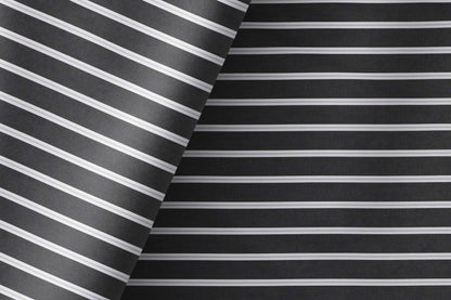 Super Ply 120’s Tessitura Monti India 100% Superfine Giza Cotton – Black White Bold Stripe