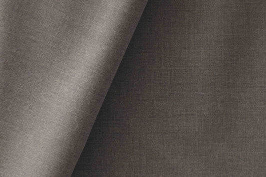 Super 130’s Wool-Rich Poly Wool Suiting – Adlantino Italy Tudor, Milled Plain Micro Structure (Charcoal Grey)