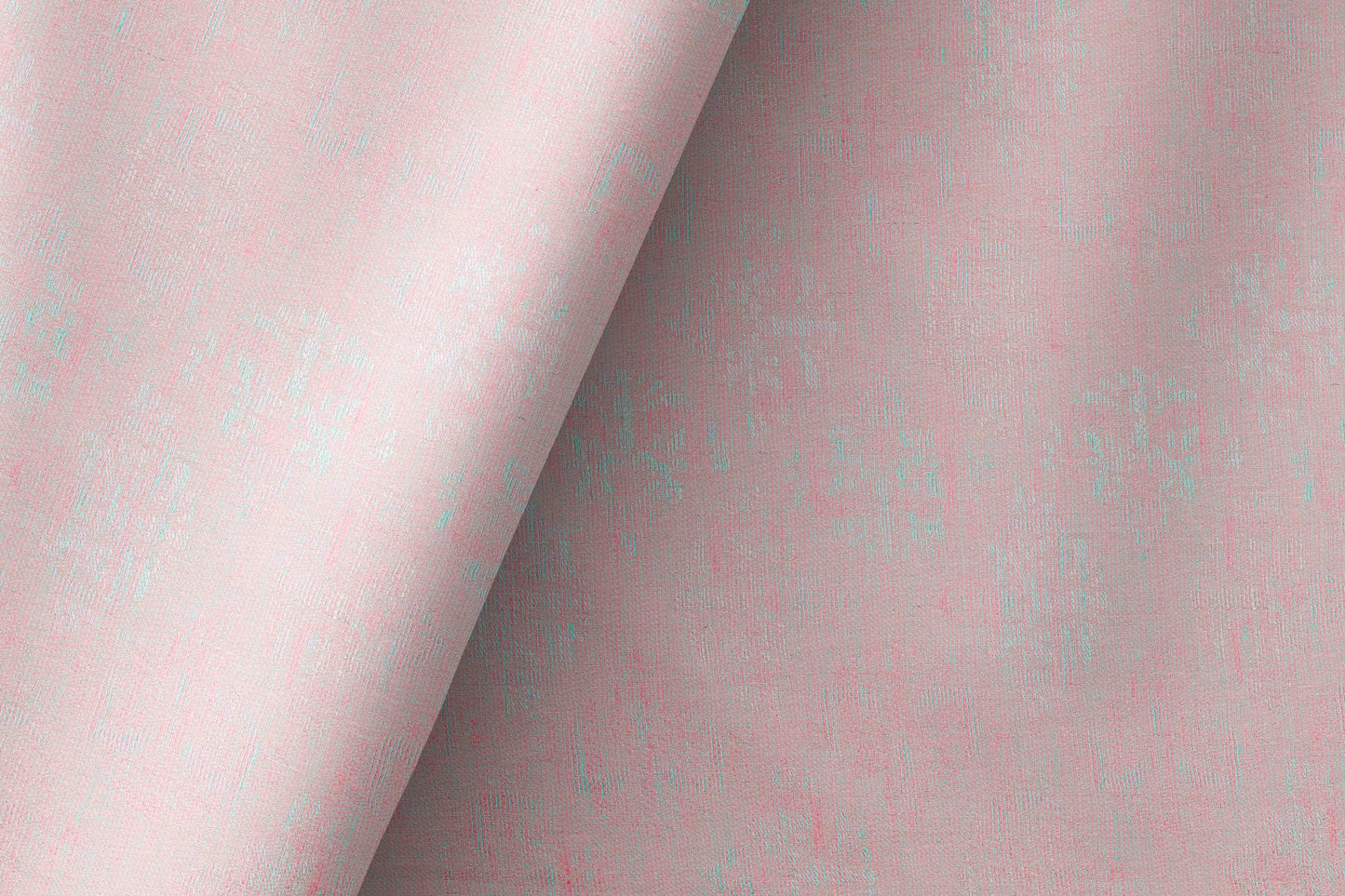 100% European Linen Superior Jacquard “Juan” by Linen Monde – Blush Mint Jacquard Micro-Pattern