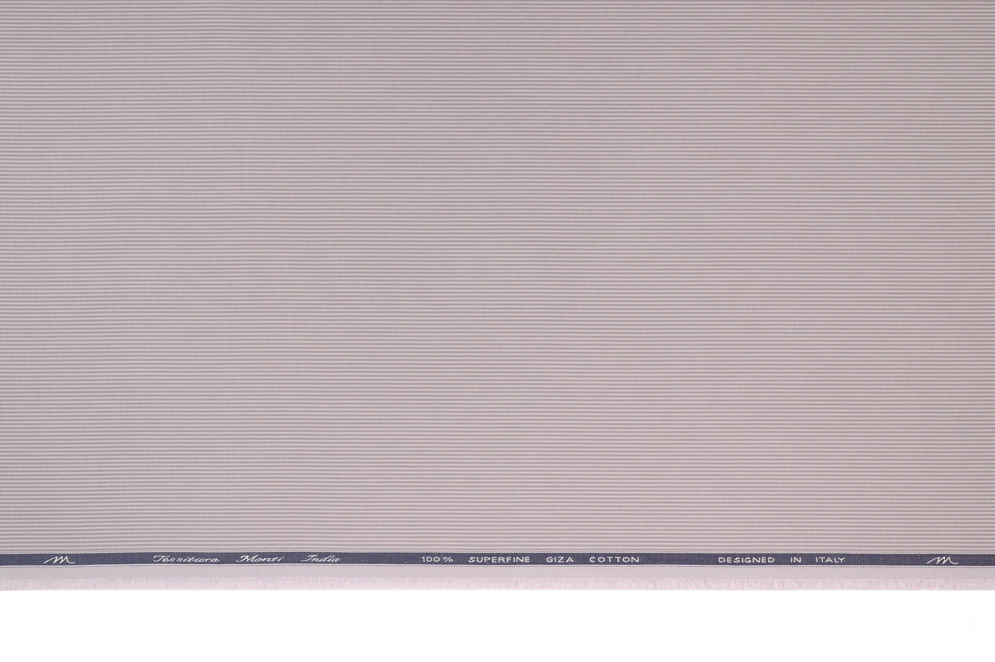 Mauve Grey Lining Micro Structure Superfine Giza Cotton by Tessitura Monti