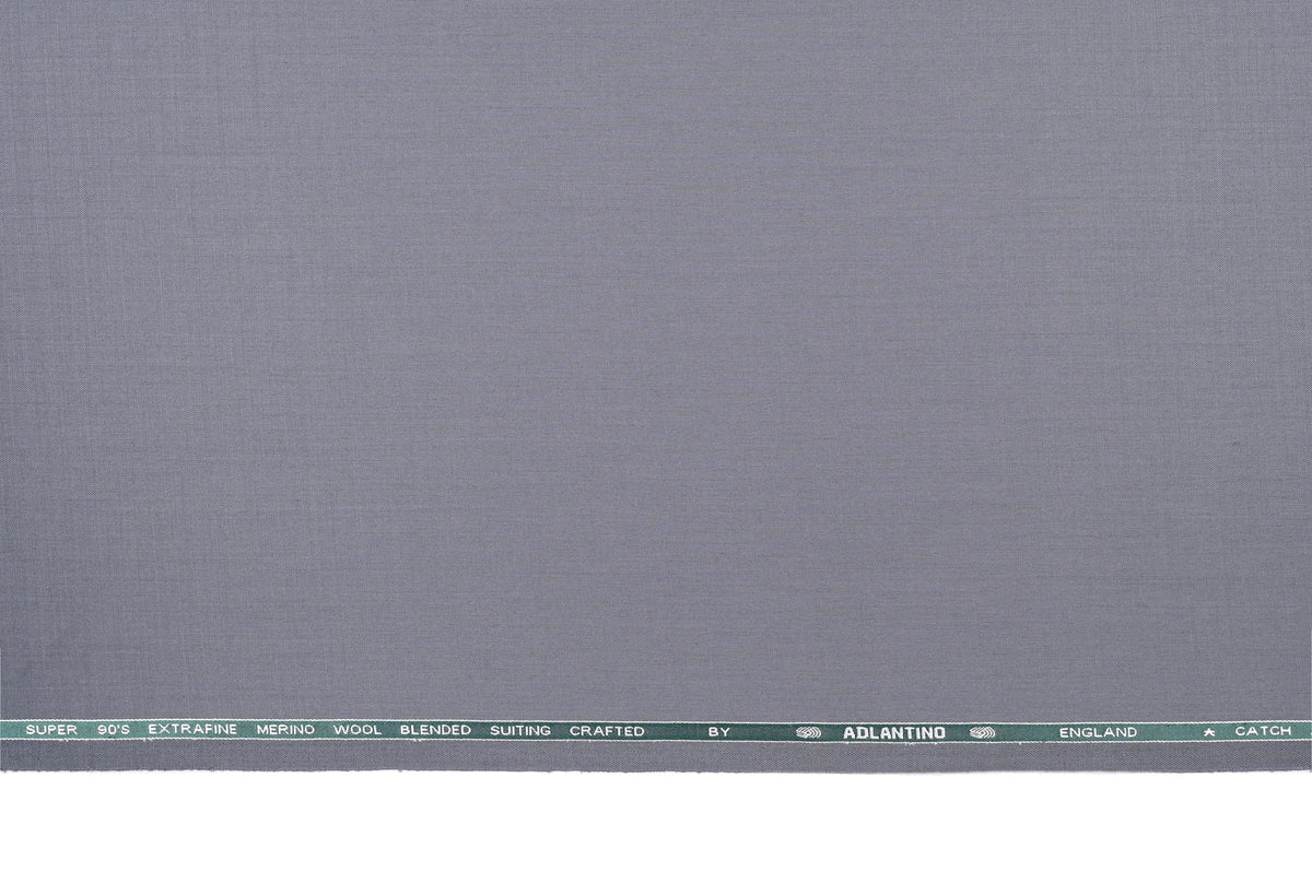 Poly Cladding Merino Super 90’s Extrafine Merino Poly Wool Steel Grey Micro-Structure Suiti ...
