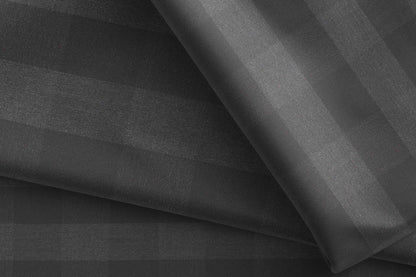 Super 90’s Extrafine Merino Wool Blended Checked Suiting – Charcoal Graphite Poly-Wool Fabric for Jodhpuri, Koti, Jackets, Suits & Pants