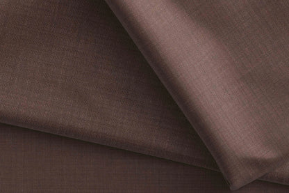 "Patrick Super 120’s Extrafine Merino Wool Brown Plain Suiting"