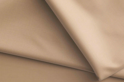 Super 130’s Extrafine Merino Wool Poly-Wool Suiting by Adlantino – Camel Beige Distinction for Contemporary Menswear.