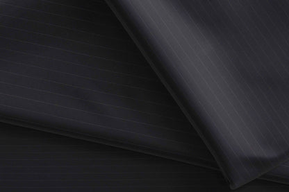Cartino Wool Rich Collection – 60% Pure 160s Merino Wool & 40% Fine Polyester Stripe-Patterned Poly Wool Suiting Fabric