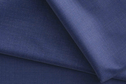 Super 130’s Wool-Rich Poly Wool Suiting by Adlantino Italy Tudor – Blue Micro Structure