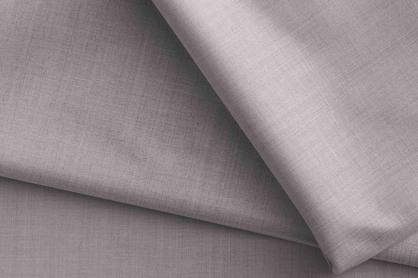 Light Grey Super 90’s Extrafine Merino Poly Wool Suiting Fabric for Modern Menswear