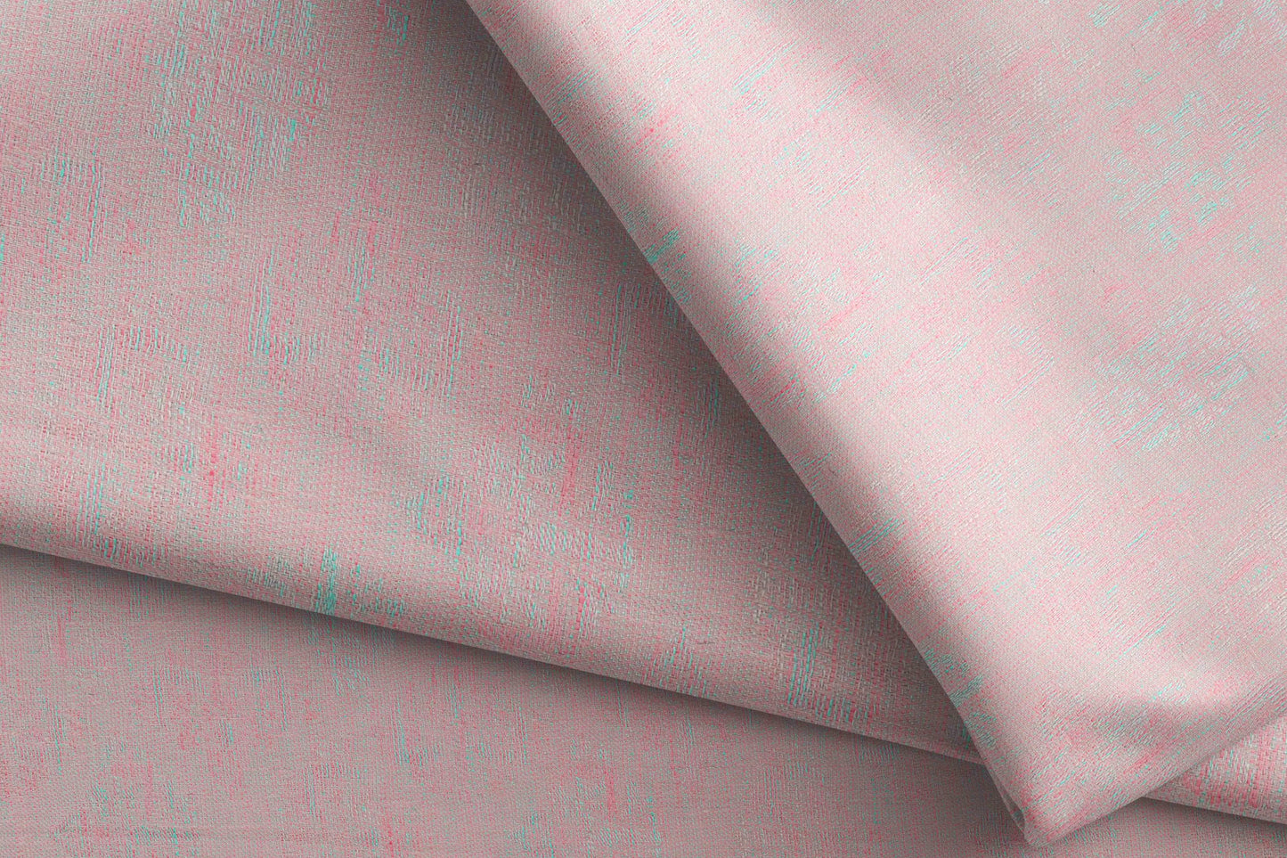 100% European Linen Superior Jacquard “Juan” by Linen Monde – Blush Mint Jacquard Micro-Pattern