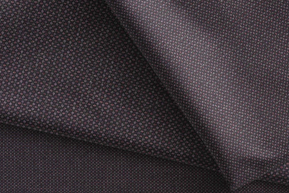 Plum Textured Micro-Weave Poly Wool Suiting Fabric for Jodhpuris, Koti, Jackets, Suits & Pants.