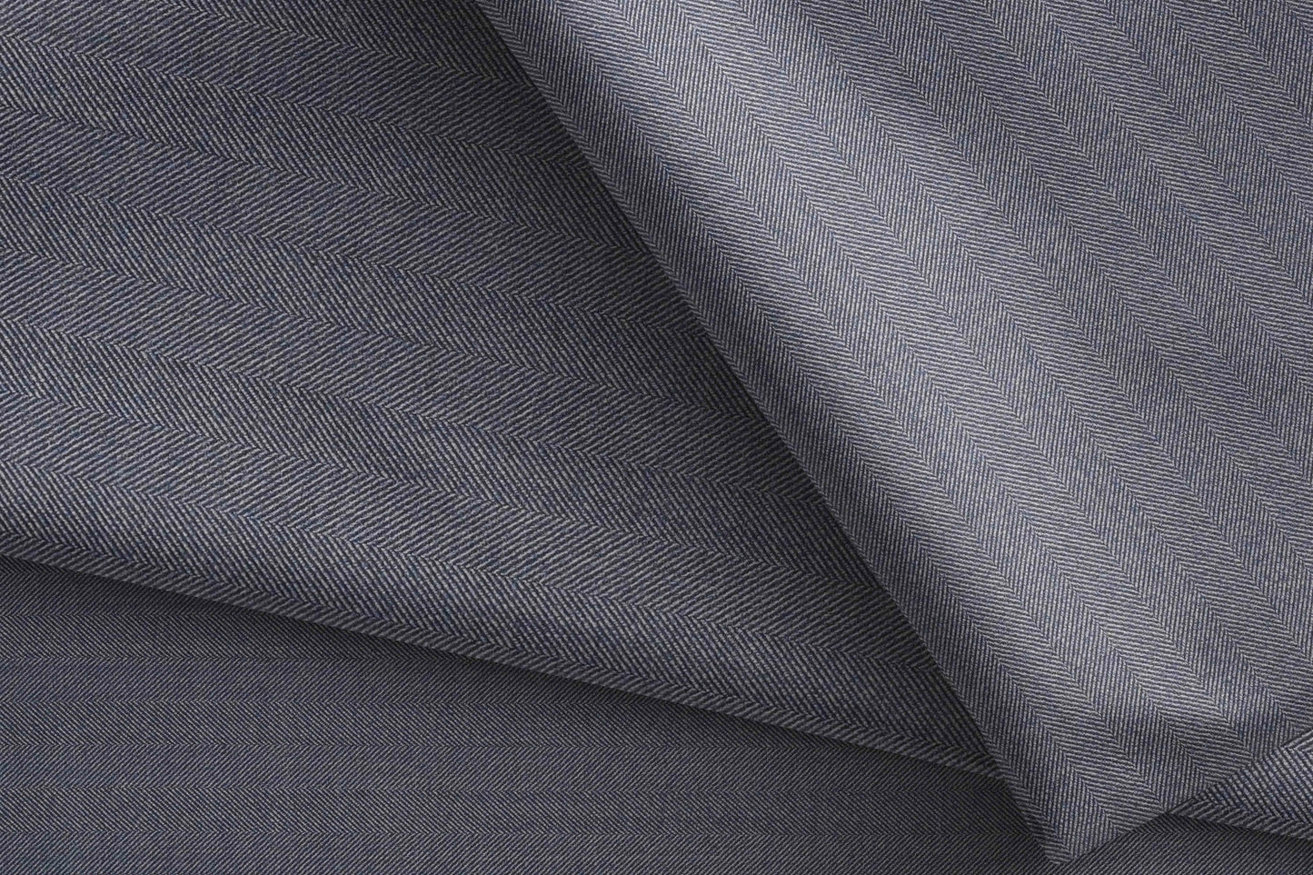 Mid Grey Herringbone Super 90’s Poly Wool Suiting Fabric for Jodhpuri Suits, Koti and Jackets.officinepaladino+1