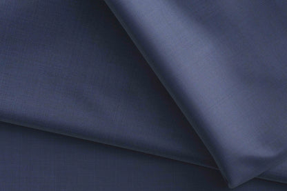 Modern Steel Blue Super 130’s Australian Merino Wool Poly Wool Suiting Fabric
