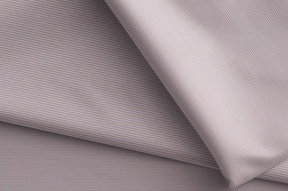 Mauve Grey Lining Micro Structure Superfine Giza Cotton by Tessitura Monti