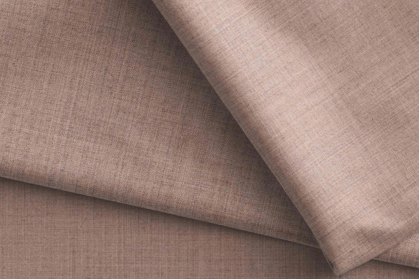 Sand Beige Poly Wool Super 130’s Wool Rich Milled Suiting by Adlantino Italy