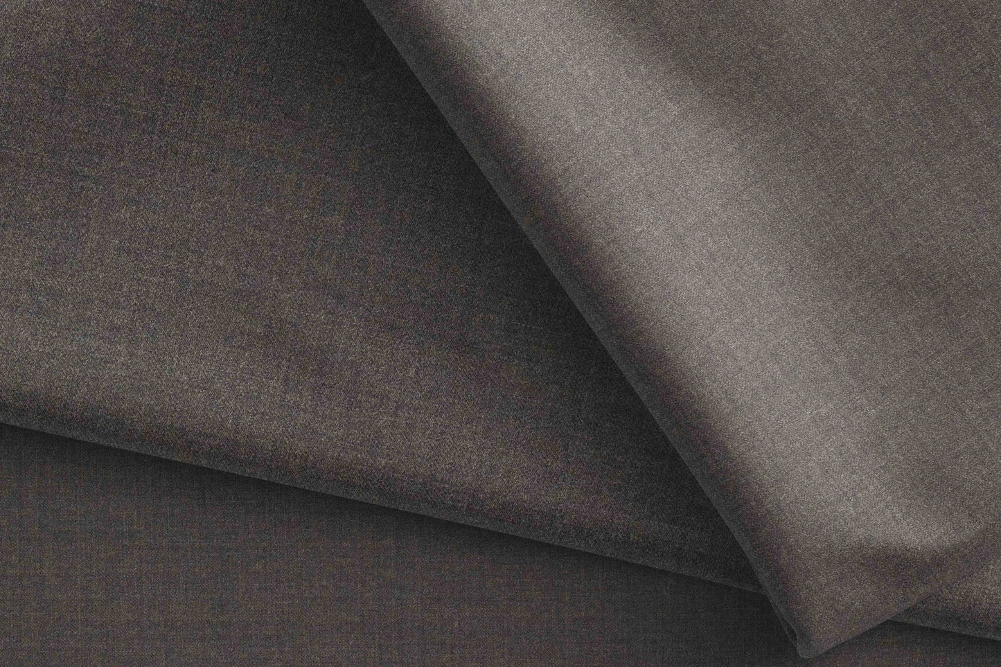 Super 130’s Wool-Rich Poly Wool Suiting – Adlantino Italy Tudor, Milled Plain Micro Structure (Charcoal Grey)