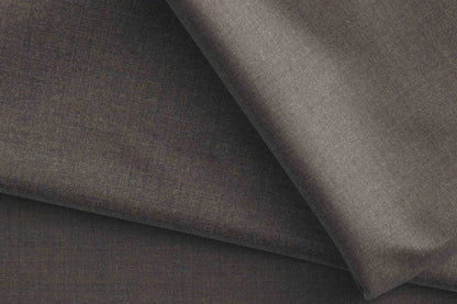 Super 130’s Wool-Rich Poly Wool Suiting – Adlantino Italy Tudor, Milled Plain Micro Structure (Charcoal Grey)
