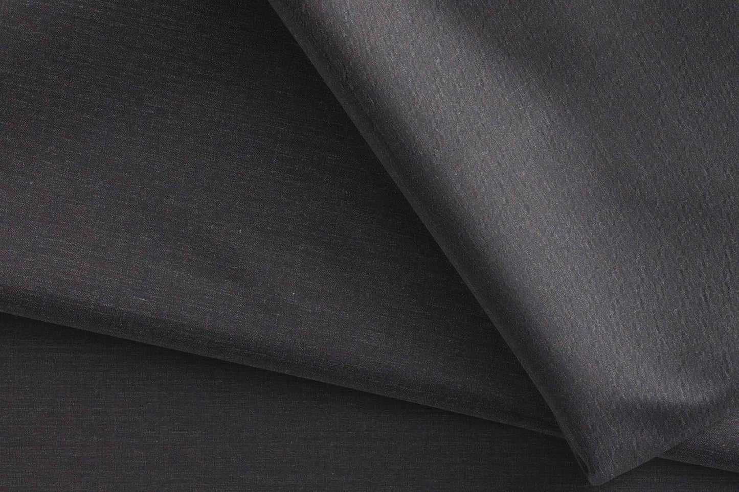"Super 110’s Extrafine Merino Wool & Alpaca Blend Charcoal Grey Plain Suiting"