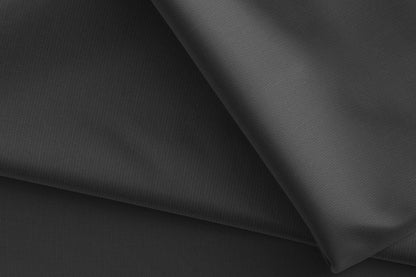 Charcoal Black Super 90’s Extrafine Merino Poly Wool Micro Checks Suiting Fabric for Modern Menswear