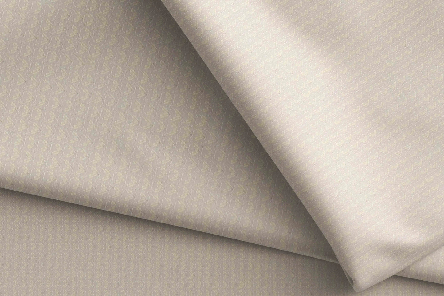 Soft Beige Giza Rich Cotton Micro-Pattern Shirting Fabric