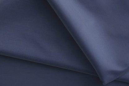 Super 100’s Extrafine Merino Wool Poly-Wool Suiting by Adlantino – Steel Blue Modern Tailoring Fabric for Men.