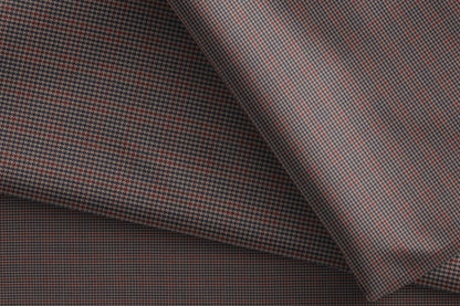 Chic Fine Merino Wool Polyester Blend Micro Checks Suiting