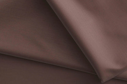 "Super 110’s Extrafine Merino Wool Cocoa Brown Plain Suiting"
