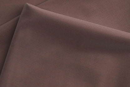 "Super 110’s Extrafine Merino Wool Cocoa Brown Plain Suiting"