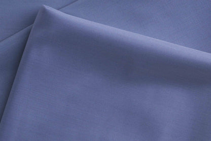 Slate Blue Super 100’s Extrafine Merino Wool Poly-Wool Suiting Fabric for Modern Mensweartest