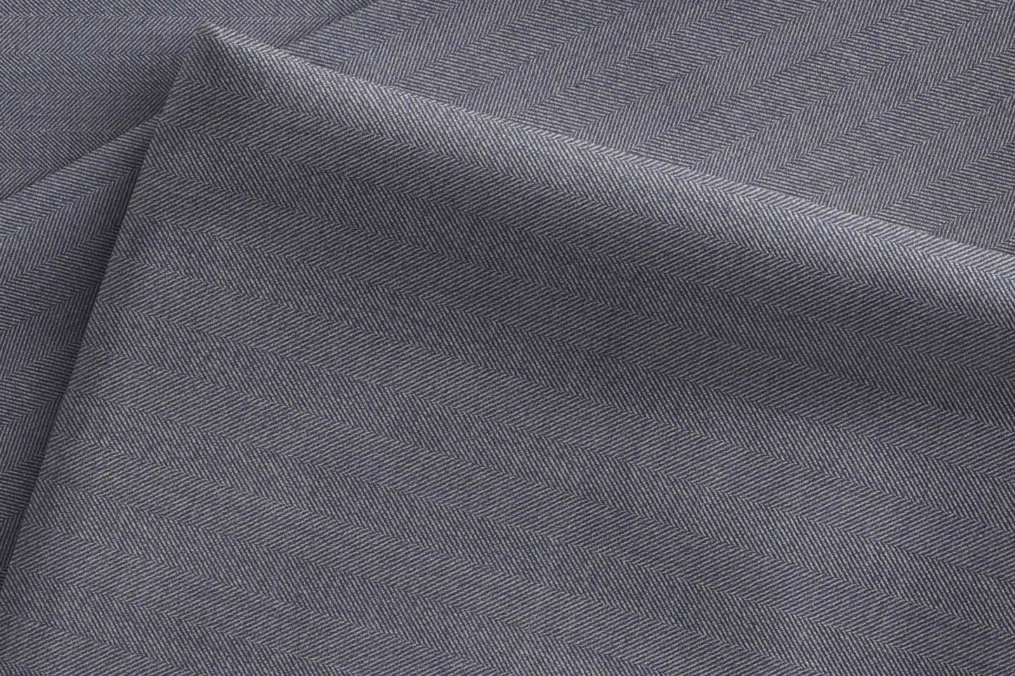 Mid Grey Herringbone Super 90’s Poly Wool Suiting Fabric for Jodhpuri Suits, Koti and Jackets.officinepaladino+1
