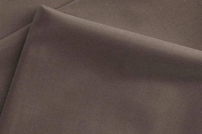Chocolate Brown Mold Stretch High Density Giza Cotton Lycra Lining Fabric for Modern Menswear