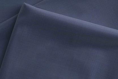 Modern Steel Blue Super 130’s Australian Merino Wool Poly Wool Suiting Fabric