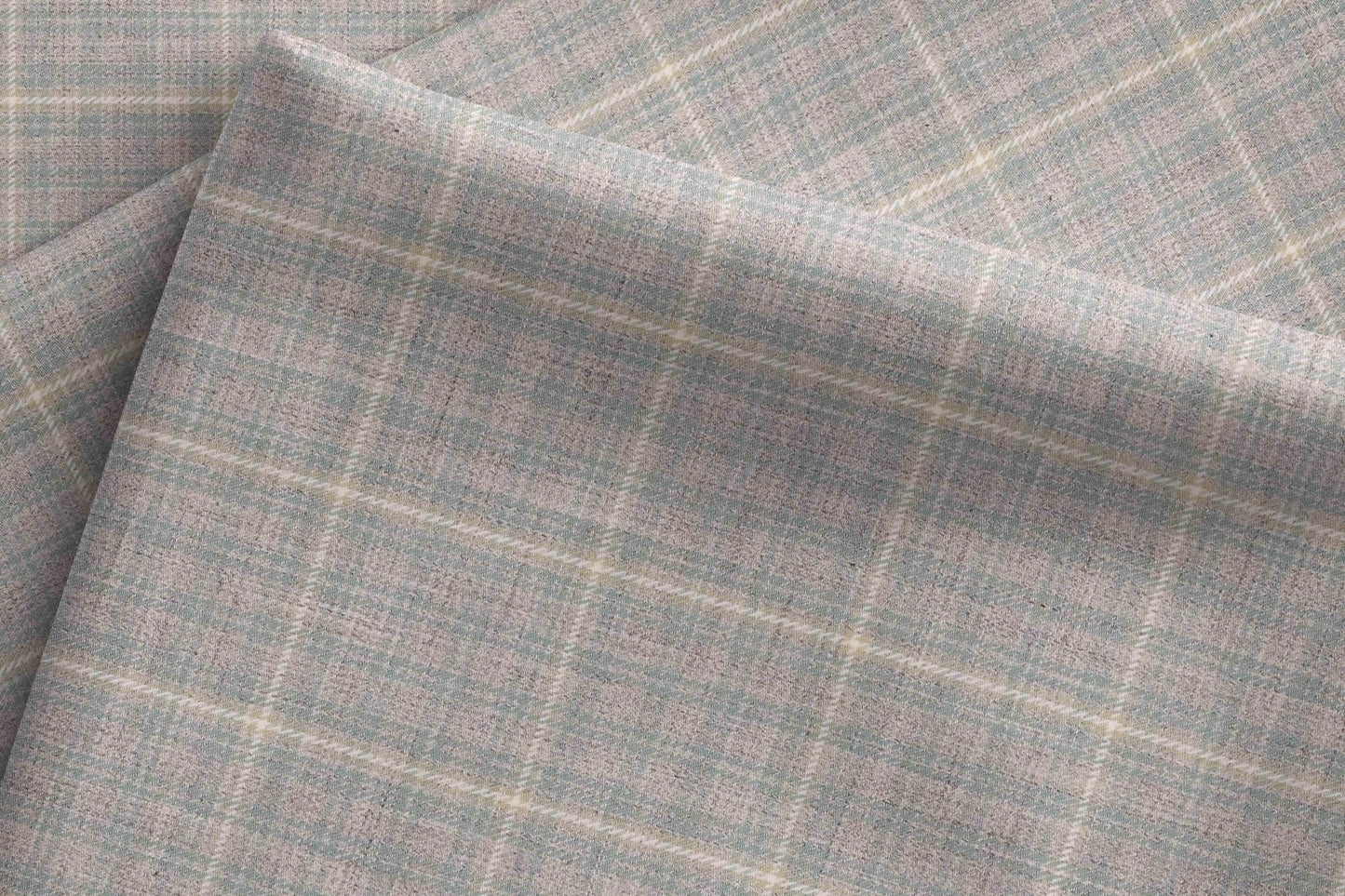 Soft Grey Melange Check Giza Rich Cotton Shirting Fabric by Raymond Melange Retro Adlin Collection